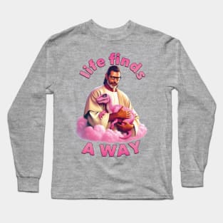 Life Finds a Way Pink Raptor Long Sleeve T-Shirt